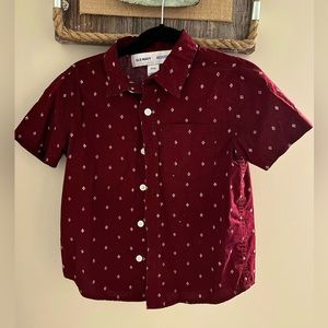 Burgundy Dressy shirt, Old Navy, Used, size 5 or XS